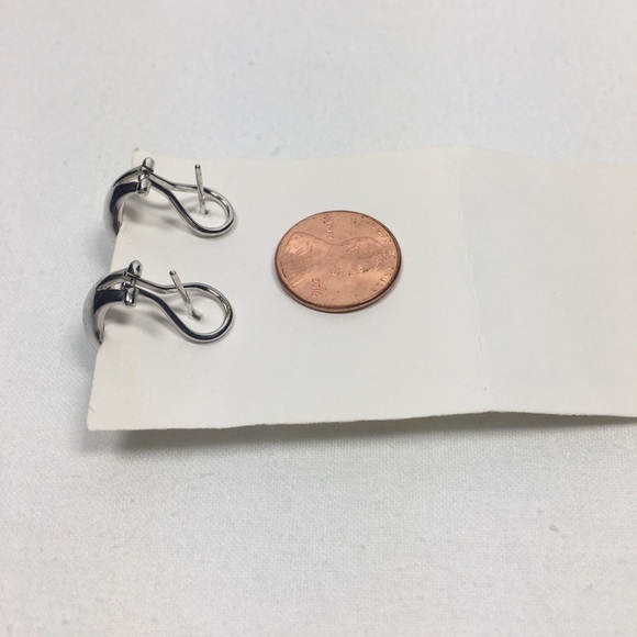 sterling Silver Diamonique Dome Earrings QVC Eric - Picture 5 of 11